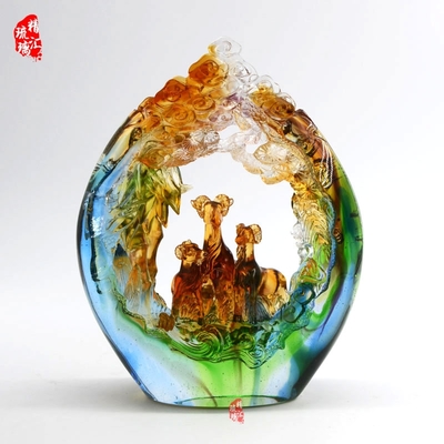 三陽開泰琉璃工藝品 開業周年禮贈之選，廣州廠家的匠心日用之美